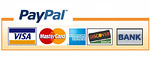 PayPal payments with Discover, American Express, MasterCard, Visa or debit card